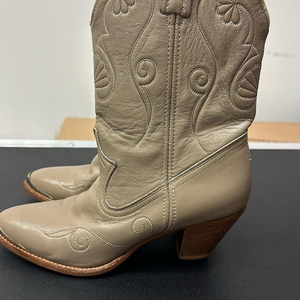Vintage women’s Acme genuine leather pointed toe embroidered boots size 6M - Picture 7 of 11